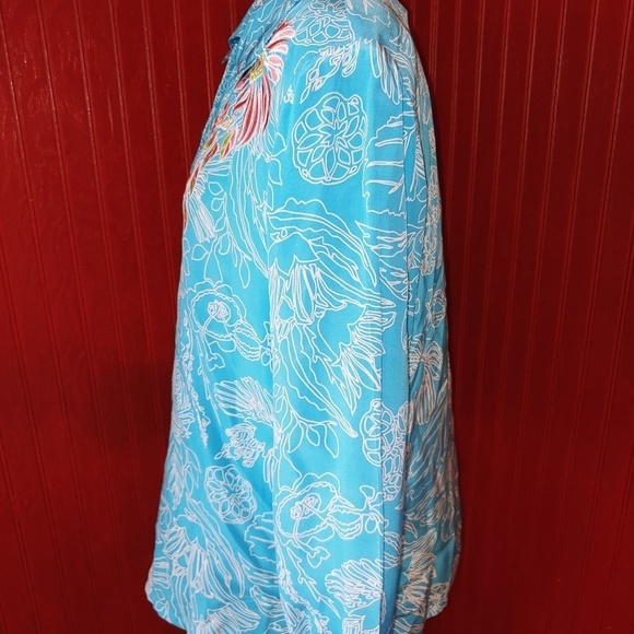 Vintage 80's Bob Mackie Silk Blouse M - Picture 2 of 8